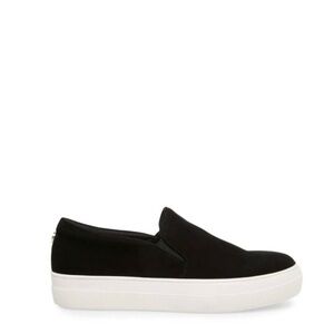 Steve Madden Black Suede Slip-On Platform Sneakers